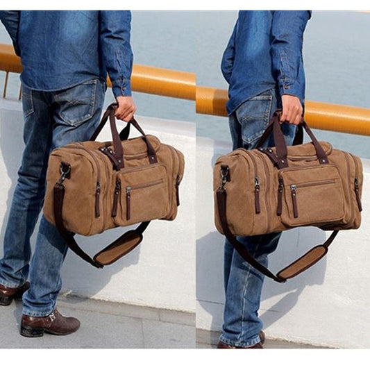 Duffel Canvas Travel Bag - Medium Big Size, Suitable for Carry-on