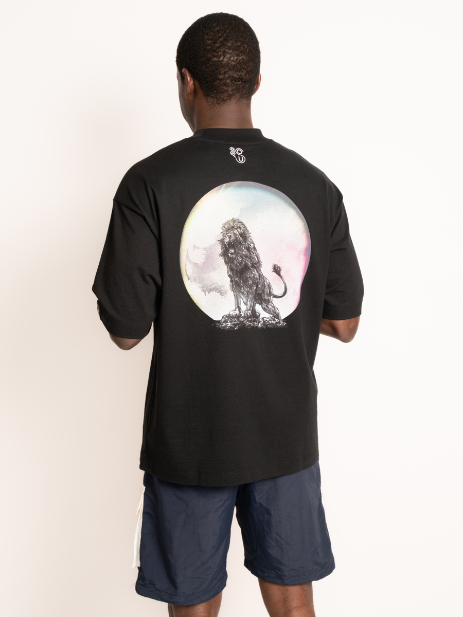 SOUL oversized tee Courage design black back view