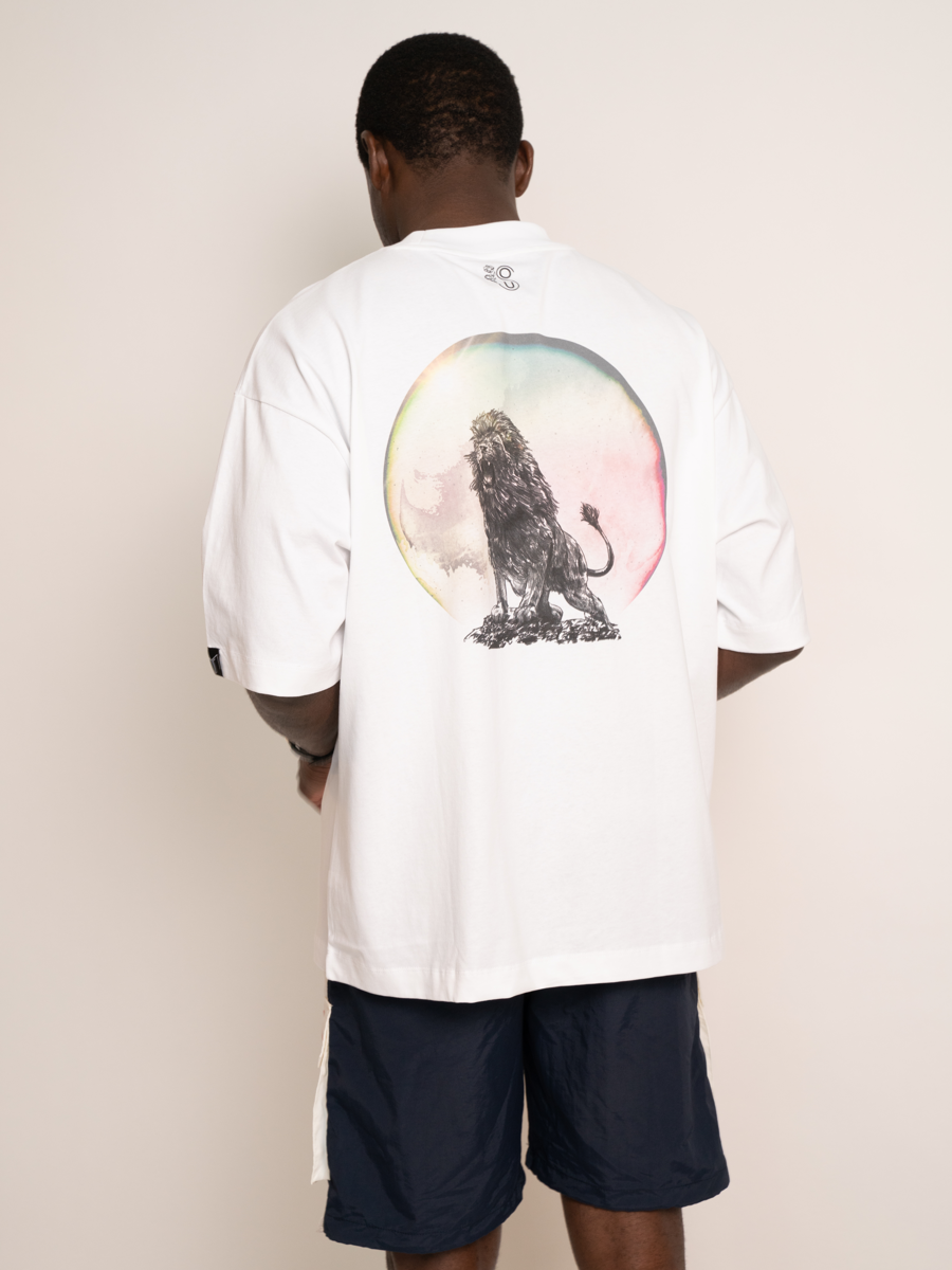 SOUL oversized tee Courage design white back view