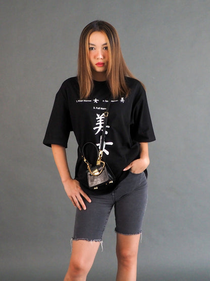 pretty girl design tee model shot