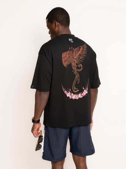 SOUL oversized tee Rebirth design black back view