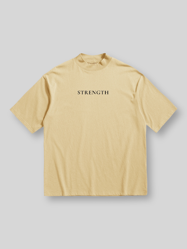 Strength x tiger soft amber oversized tshirt front